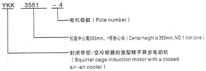 YKK系列(H355-1000)高压YRKK6303-12三相异步电机西安泰富西玛电机型号说明